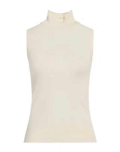Lemaire Woman Turtleneck Cream Size S Cotton, Cashmere In White