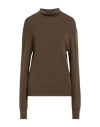 Lemaire Woman Turtleneck Military Green Size M Wool In Green