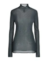 Lemaire Woman Turtleneck Navy Blue Size L Silk