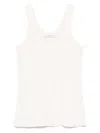 Lemaire Ribbed Cotton Tank Top In White
