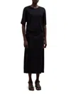 Lemaire Women's Belted Cotton T-shirt Dress In Black
