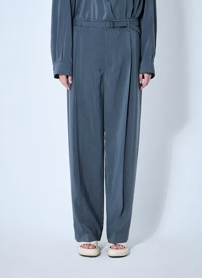 Lemaire Women Belted Pants In Blue