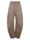 Lemaire Tapered Pants Belted Waist In Nude & Neutrals
