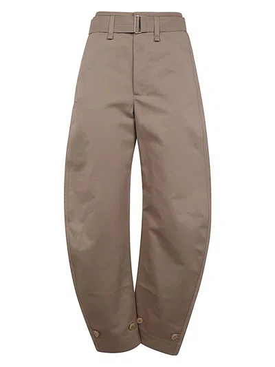 LEMAIRE WOMEN'S BELTED TAPERED PANTS