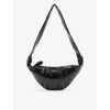 Lemaire Womens Truffle Croissant Small Coated-cotton Shoulder Bag In Black
