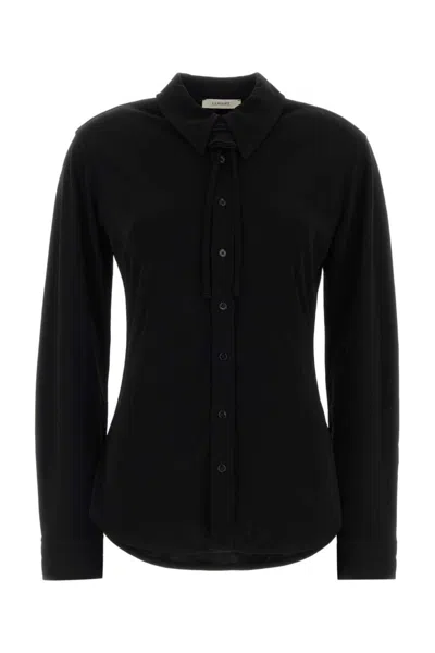 LEMAIRE BLACK SLIM SOLID SHIRT