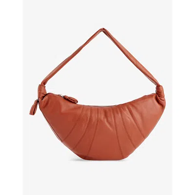 Lemaire Womens Brick Brown Croissant Grand Leather Cross-body Bag
