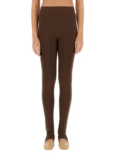Lemaire Brown Second Skin Jersey Leggings