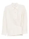 Lemaire Women Cotton And Silk Blend Shirt In White