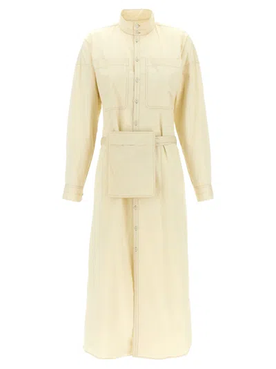 Lemaire Women Cotton Dress In Yellow