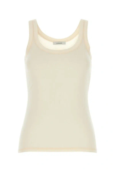 Lemaire Women Cream Cotton Tank Top In Yellow