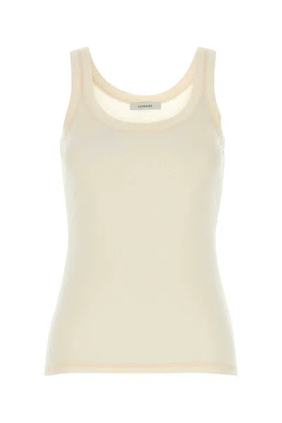 Lemaire Women Cream Cotton Tank Top In Multi