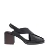Lemaire Women Cross Pump Sandals In Black