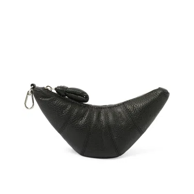 Lemaire Women's Crossbody Croissant Coin Purse In Black