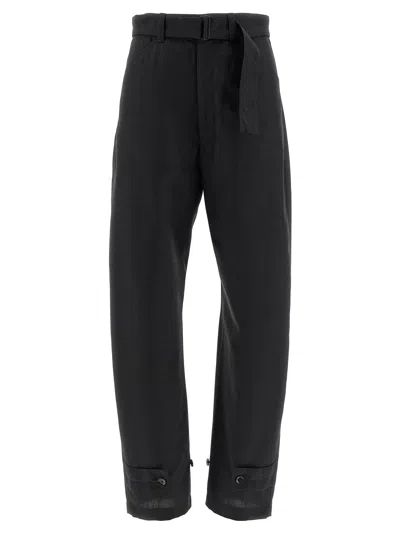 Lemaire Curved Tailored Trousers In Blue