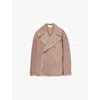 Lemaire Womens Denim Snow Mauve Dispatch Patch-pocket Jacket In Denim Snow Mauve