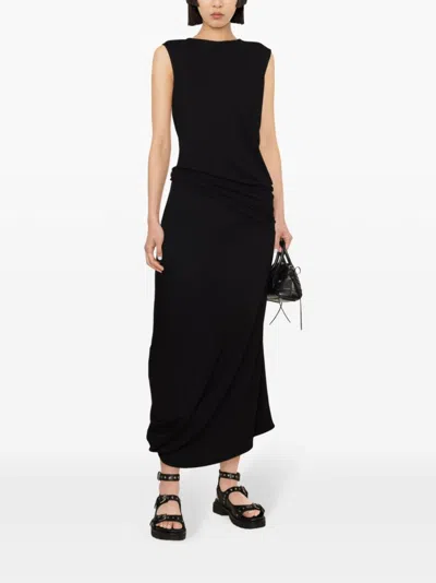 Lemaire Women Fitted Twisted Dress In Bk999 Black