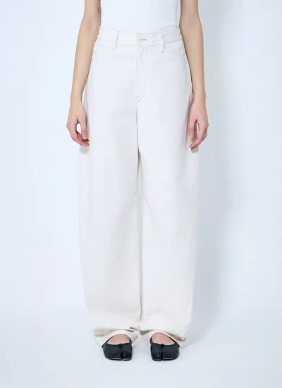 Lemaire Women Five Pocket Twisted Pants In Cream