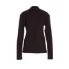Lemaire Long Sleeved Top With Scarf Detail In Black
