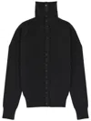 Lemaire Cardigan Con Colletto Alto In Black