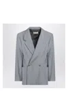 Lemaire Women's Grey Mã©lange Double-breasted Jacket