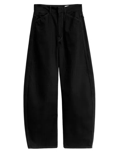 Lemaire Women's High-waisted Denim Trousers In Black