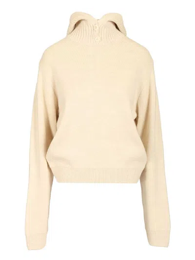 Lemaire Women Hooded Sweater In Yellow