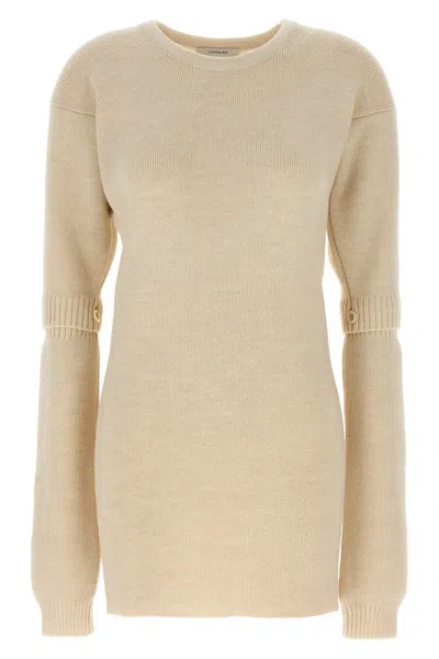 Lemaire Removable Sleeve Knit Dress Dresses In White
