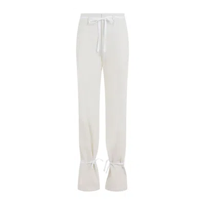 Lemaire Women  Straight Pants With Strings In Multicolor