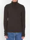 Lemaire Long Sleeve Foulard Top In Brown