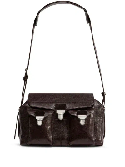 Lemaire Women Medium Gear Bag In Br495 Espresso