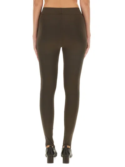 Lemaire Women Nylon Leggings In Brown