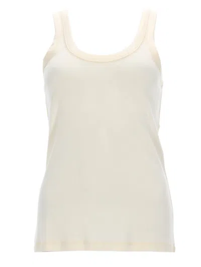 LEMAIRE OFF WHITE SOLID ROUND NECK TOP