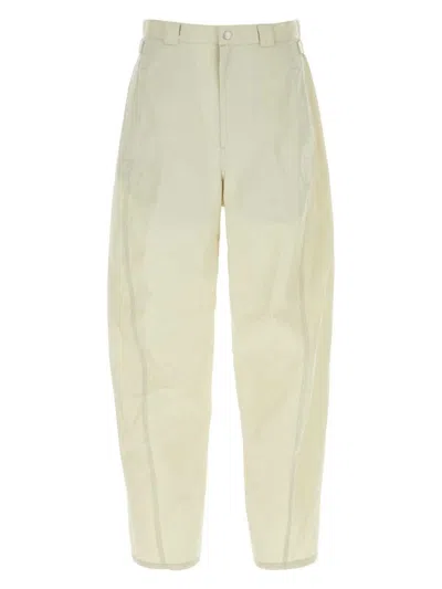 LEMAIRE WOMEN'S SAND COTTON BLEND PANT