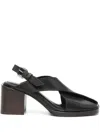 Lemaire 65mm Leather Sandals In Nero