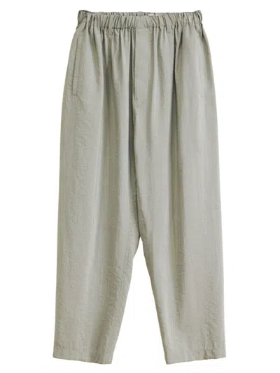 Lemaire Women's Silk-blend Wide-leg Pants In Ash Grey