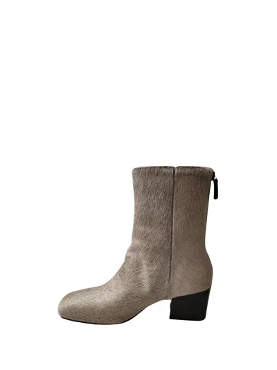 Lemaire Women Soft Boots 55 In Bk916 Beige Grey