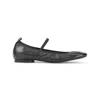 Lemaire Dark Brown Leather Ballet Flats In Brown