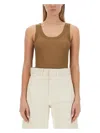 Lemaire Top Seamless In Brown