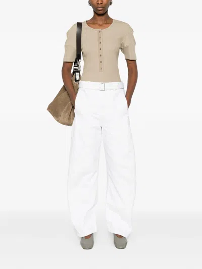 Lemaire Women's Trousers In White