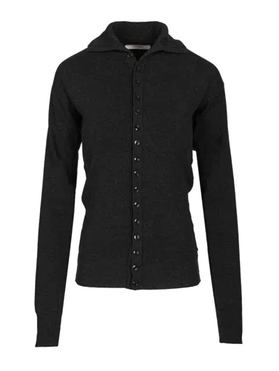 Lemaire Women Turtleneck Cardigan In Gray