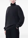 Lemaire High-neck Jumper In Bk981 Anthracite Melange