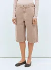 Lemaire Woman Denim Shorts Light Brown Size 8 Cotton In Pink