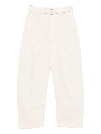 Lemaire Women Twisted Denim Cotton Jeans In Multi