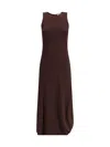 Lemaire Twisted Hem Midi Dress In Multicolor