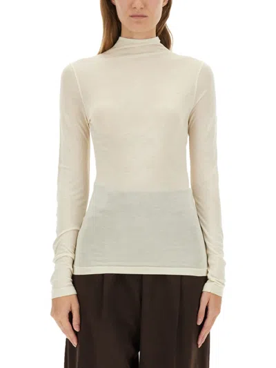 Lemaire White Luxury Top In Neutral