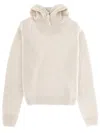 Lemaire Hooded Sweater In White