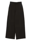 Lemaire Women Wool And Cotton Wide-leg Trousers In Multi