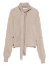 Lemaire Light Taupe Twisted Cardigan In Brown