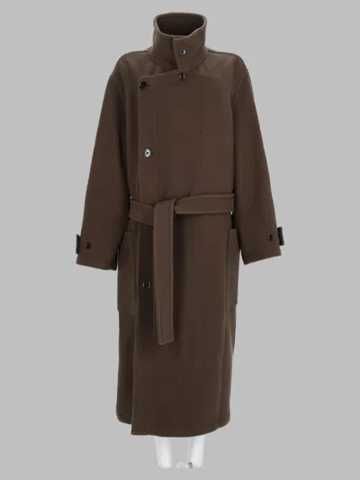 Lemaire Women6 Cropped Trench Coat In Brown
